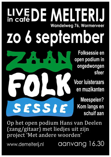 ZaanFolk Sessie  6 september