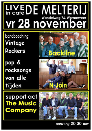 Vintage Rock met N-Join en Backline. Support act The Music Company
